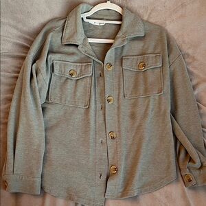 Green Button-Up Shirt